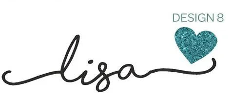 نموذج اسم Lisa مع قلب فيروزي