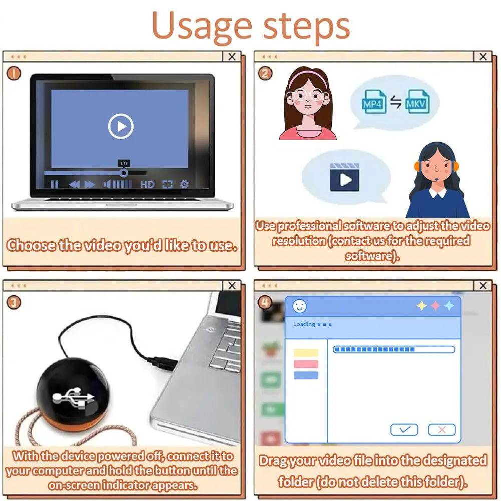 كرة الذكريات | كرة فيديو رقمية تعرض صورك وصوتك – 4GB