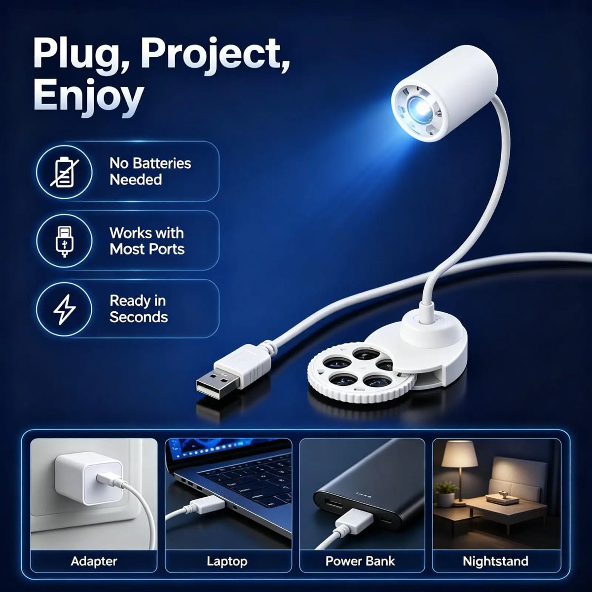 مدار الضوء | مصباح إسقاط USB