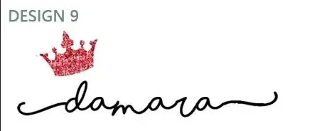 نموذج اسم Damara مع تاج أحمر