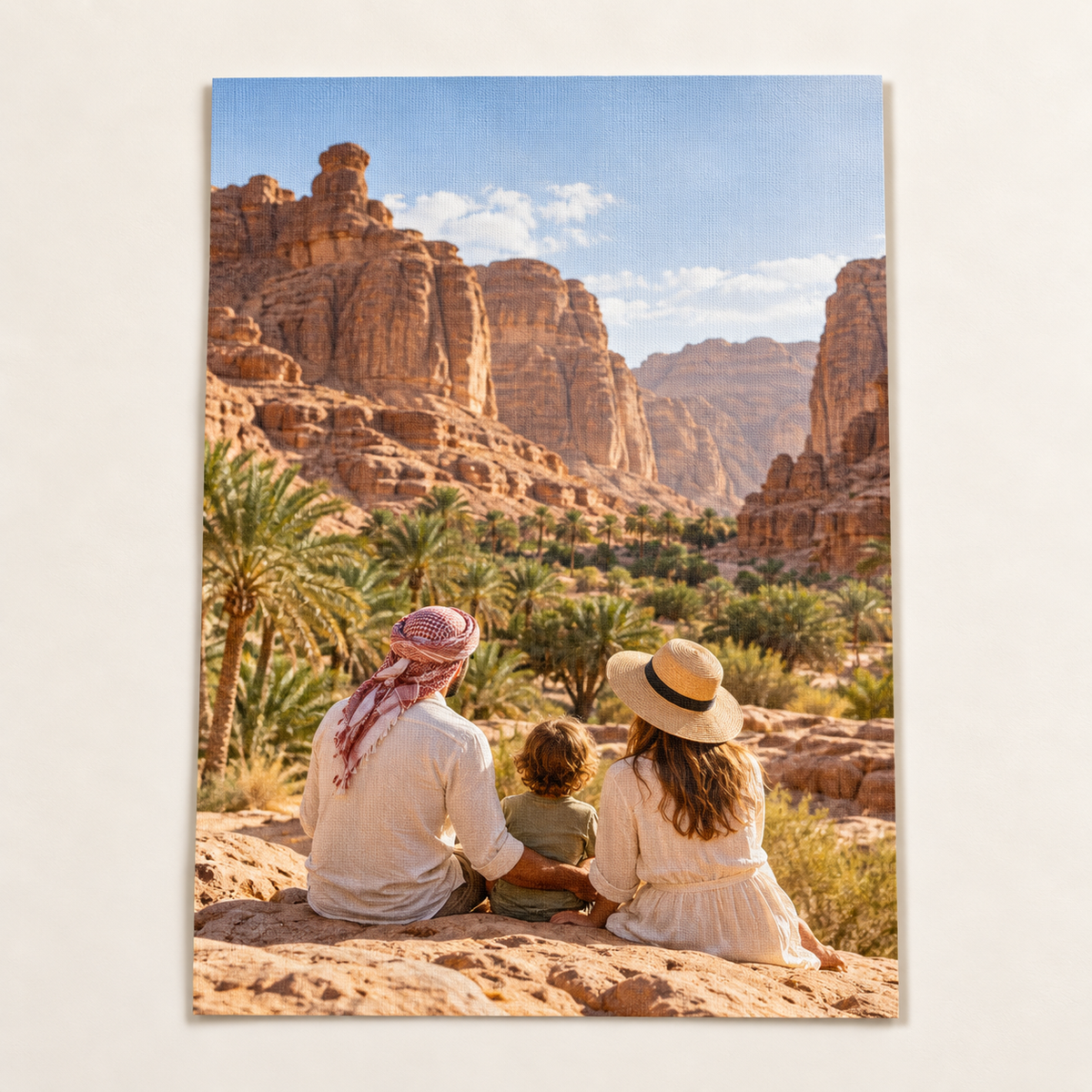 معرض الذكريات — مثال لطبعة كانفاس واحدة دون إطار؛ عدد الطبعات حسب الخيار